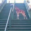 Giraffe painted on stairs, outdoor painted stairs ideas ___.jpg