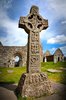 Ancient Celtic crosses, Clonmacnoise cemetery, County ___.jpg